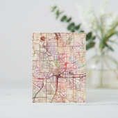 Atlanta Map Painting Postkarte (Stehend Vorderseite)