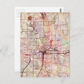 Atlanta Map Painting Postkarte (Vorne/Hinten)