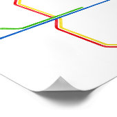 Atlanta MARTA-Karte Kunst Poster (Ecke)