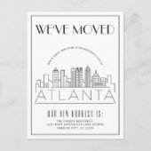 Atlanta | Moderne Deko City | Änderung der Anschr Ankündigungspostkarte (Vorderseite)