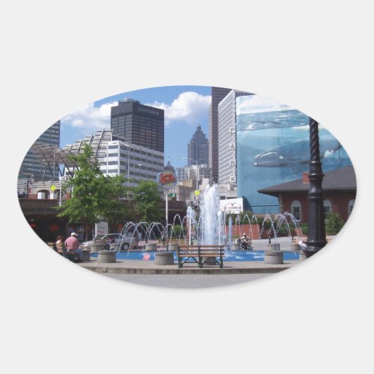 Atlanta Ovaler Aufkleber (Vorderseite)