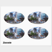 Atlanta Ovaler Aufkleber (Blatt)