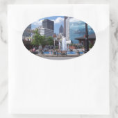 Atlanta Ovaler Aufkleber (Tasche)