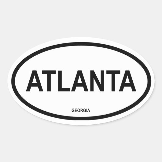 ATLANTA OVALER AUFKLEBER (Vorderseite)