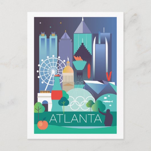 Atlanta Postcard Postkarte (Vorderseite)