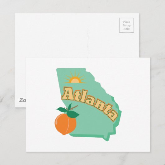 Atlanta Postkarte (Vorne/Hinten)