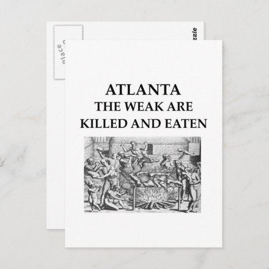 Atlanta Postkarte (Vorne/Hinten)