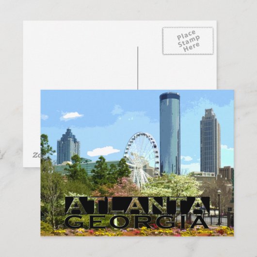 Atlanta Postkarte (Vorne/Hinten)