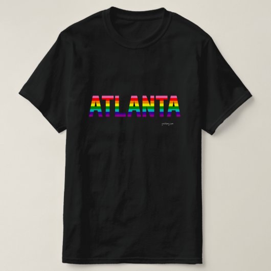 Atlanta Pride T - Shirt | Regenbogenflagge (Design vorne)