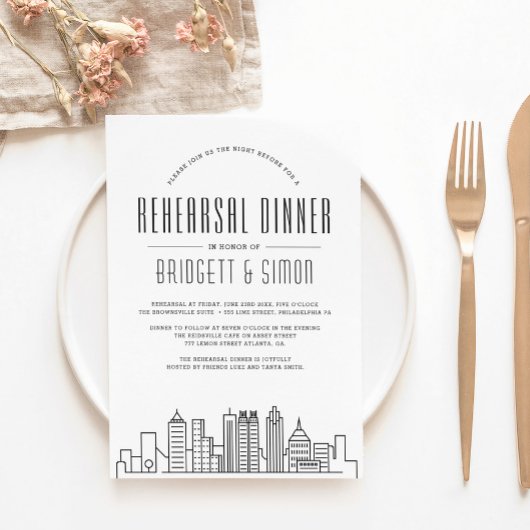 Atlanta Probe Dinner | City Skyline Einladung