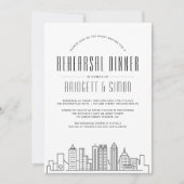 Atlanta Probe Dinner | City Skyline Einladung (Vorderseite)
