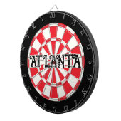 ATLANTA rot schwarz und weiß Dartscheibe (Vorderseite rechts)