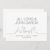 Atlanta Save the Date Einladung (Vorne/Hinten)