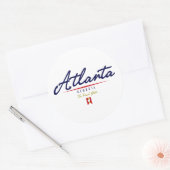 Atlanta Script Runder Aufkleber (Umschlag)
