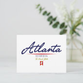 Atlanta-Skript Postkarte (Stehend Vorderseite)