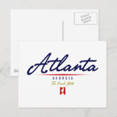 Atlanta-Skript Postkarte (Vorne/Hinten)