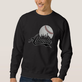 Atlanta Skyline Atlanta Georgia Baseball Cityscape Sweatshirt