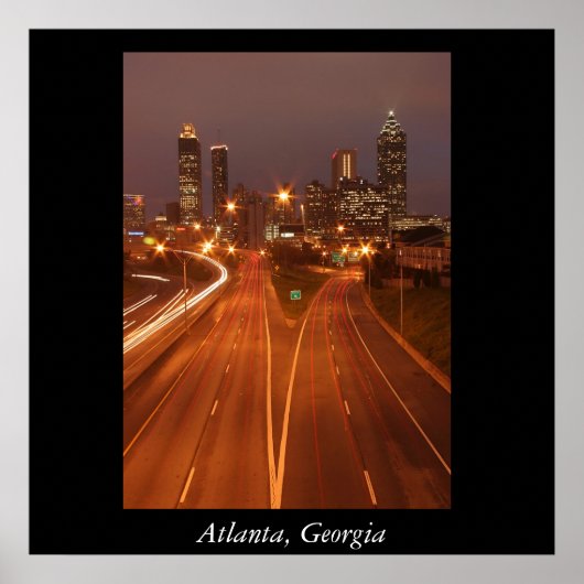 Atlanta Skyline, Atlanta, Georgia Poster (Vorne)