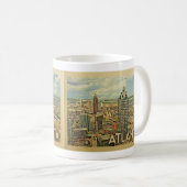 Atlanta Skyline Atlanta Vintage Travel Kaffeetasse (VorderseiteRechts)