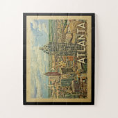 Atlanta Skyline Atlanta Vintage Travel Puzzle (Vertikal)
