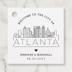 Atlanta Skyline   Begrüßung Geschenkanhänger