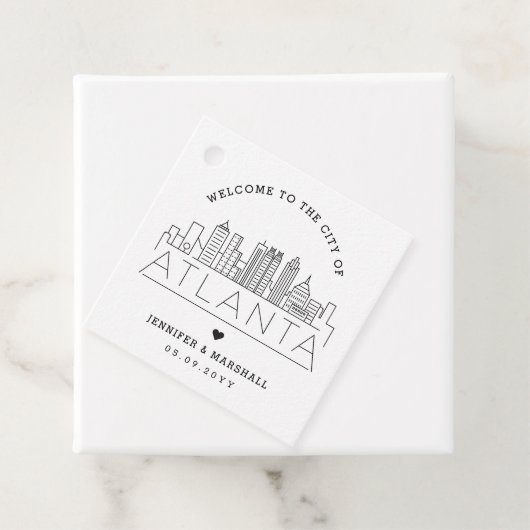 Atlanta Skyline | Begrüßung Geschenkanhänger (Beispiel)