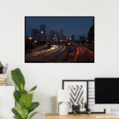 Atlanta Skyline bei Dusk Poster (Heimbüro)