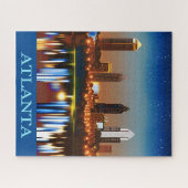 Atlanta Skyline by Night mit Reflections Jigsaw P Puzzle (Horizontal)