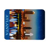 Atlanta Skyline by Night with Reflections Magnet (Horizontal)