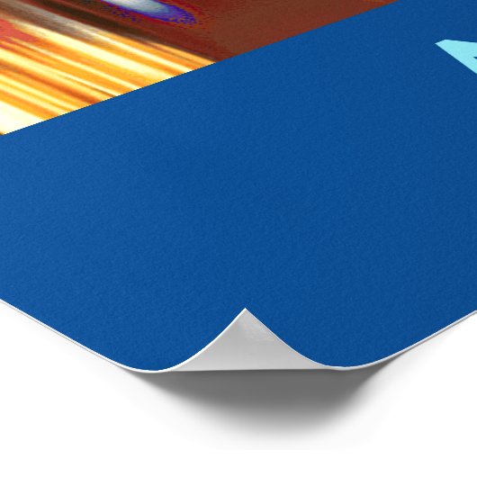 Atlanta Skyline by Night with Reflections Poster (Ecke)