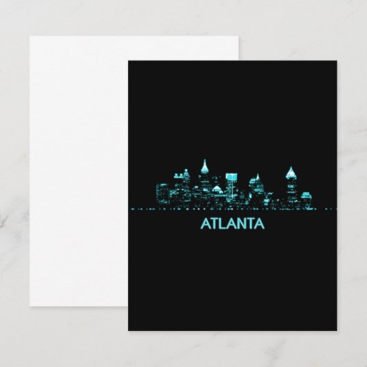 Atlanta-Skyline Dankeskarte (Vorne/Hinten)