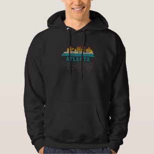 Atlanta Skyline Georgia Atl Vintag Pride Retro Hoodie