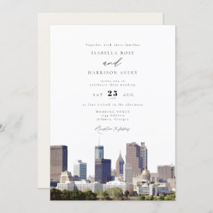 Atlanta-Skyline-Hochzeit Einladung