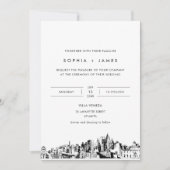 Atlanta Skyline Hochzeitseinladung mit Foto Einladung (Vorderseite)
