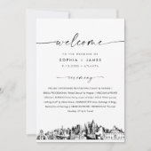 Atlanta Skyline Hochzeitsprogrammkarte 12x18 Flat Einladung (Vorderseite)