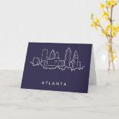 Atlanta-Skyline Karte (Gelbe Blume)
