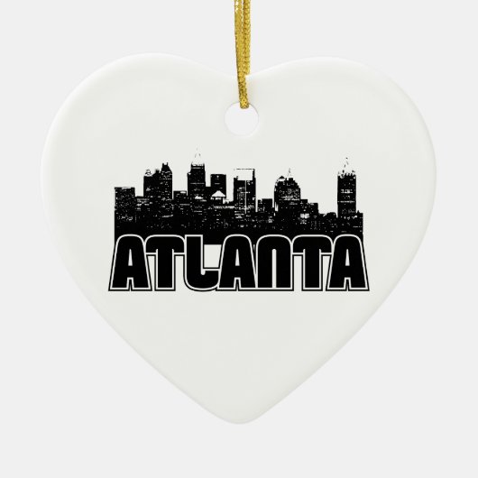 Atlanta-Skyline Keramik Ornament (Vorne)
