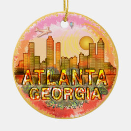 Atlanta Skyline Keramikornament