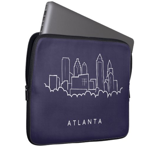Atlanta-Skyline Laptopschutzhülle (Vorne Rechts)