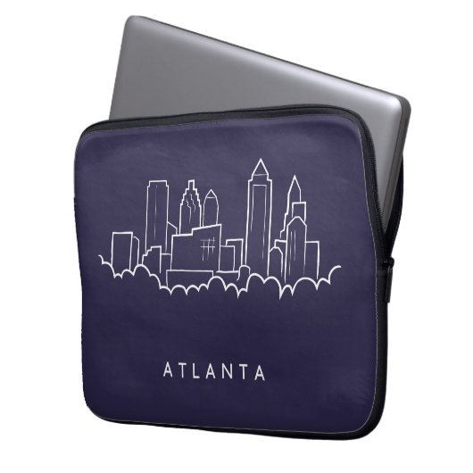 Atlanta-Skyline Laptopschutzhülle (Vorderseite Links)