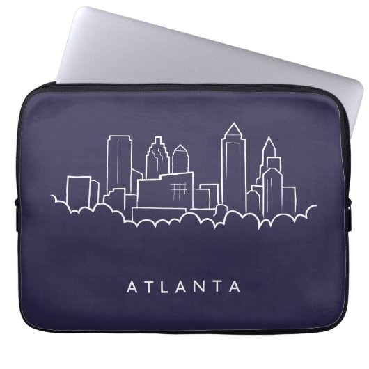 Atlanta-Skyline Laptopschutzhülle (Vorderseite)