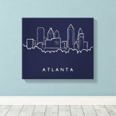 Atlanta Skyline Leinwanddruck (Insitu (Holzboden))
