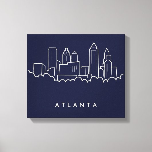 Atlanta Skyline Leinwanddruck (Vorderseite)