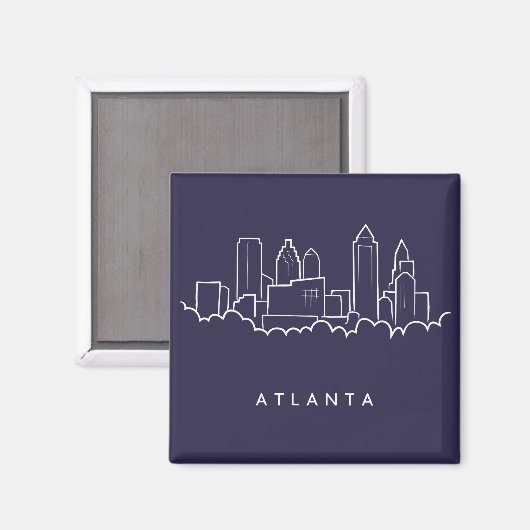 Atlanta Skyline Magnet (Vorderseite/Rückseite)