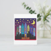 Atlanta Skyline-Megafarbe Postkarte (Stehend Vorderseite)
