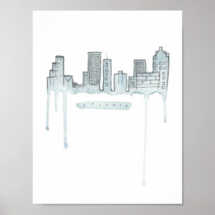 Atlanta Skyline Poster