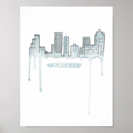 Atlanta Skyline Poster (Vorne)