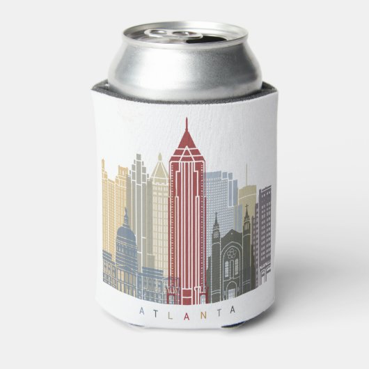 Atlanta skyline poster dosenkühler (Kanne Rückseite)