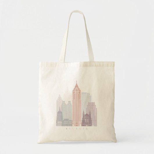 ATLANTA SKYLINE POSTER PASTEL TRAGETASCHE (Vorne)