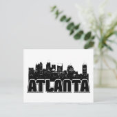 Atlanta Skyline Postkarte (Stehend Vorderseite)